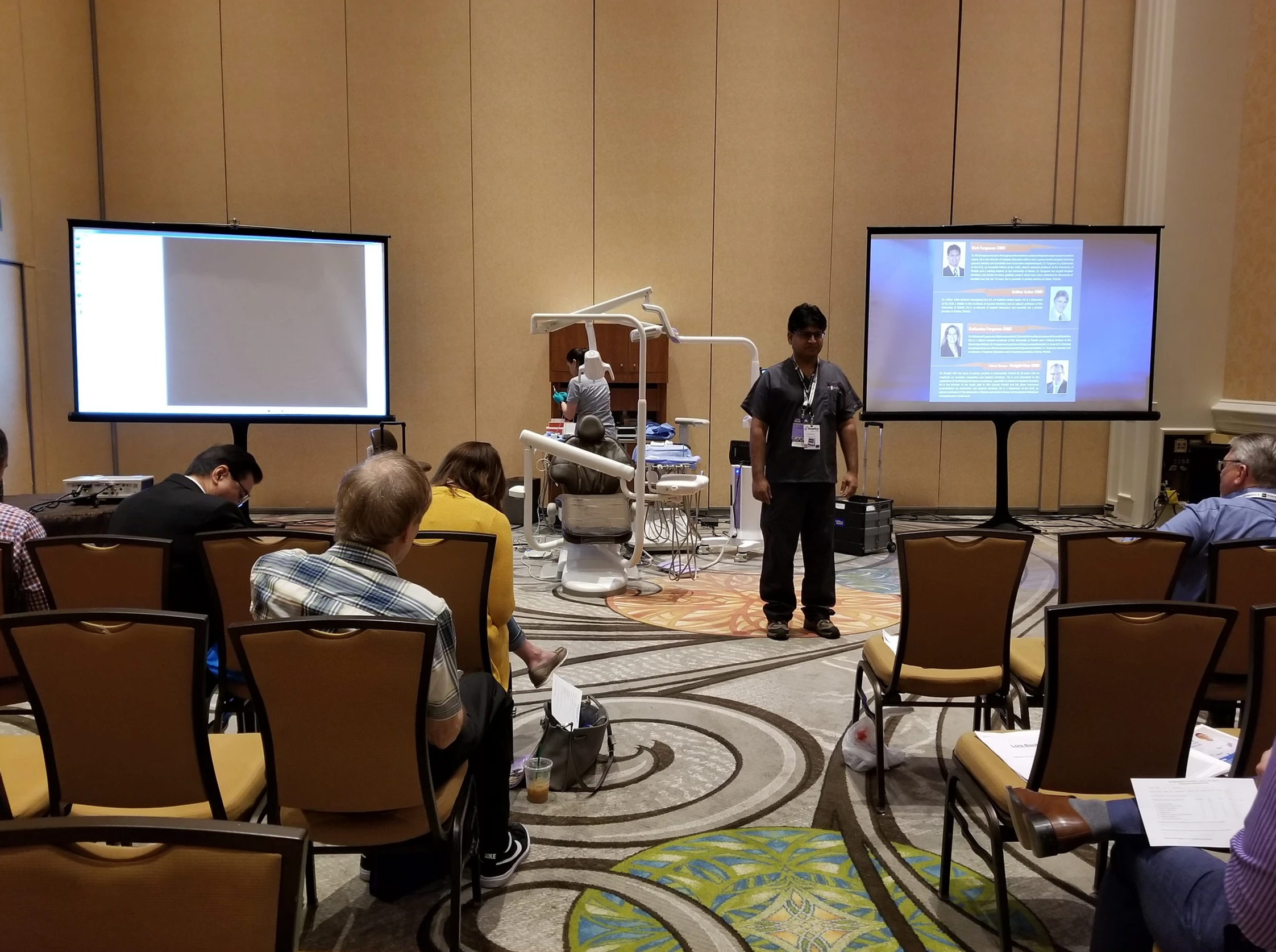 Presentation in a conference room
