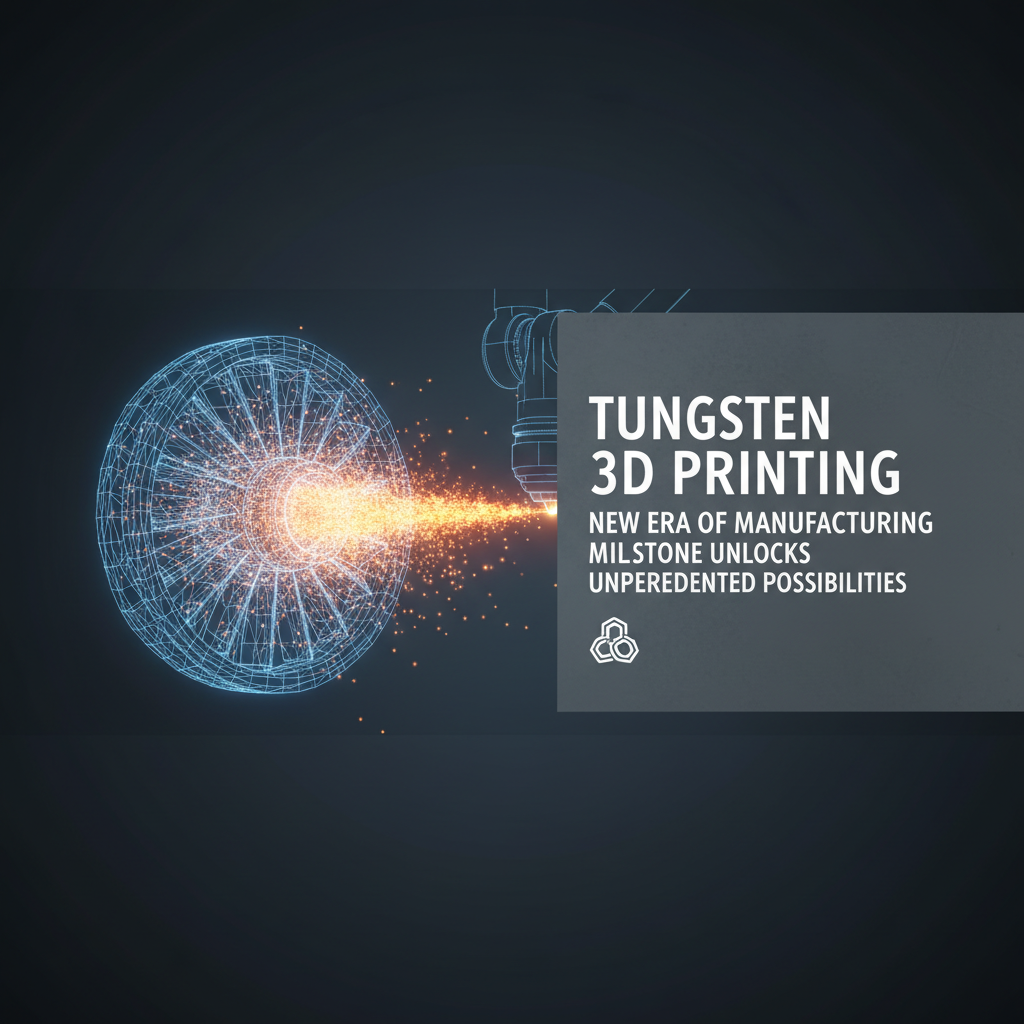 Tungsten 3D Printing Milestone Ushers in New Era of Additive Manufacturing