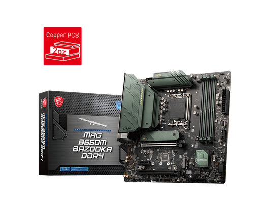 3195-MSI MAG B660M BAZOOKA DDR4 MOTHER BOARD