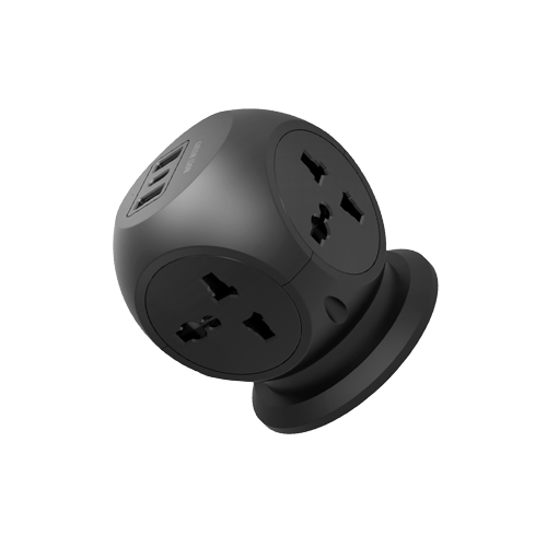 Thumbnail-Green Lion MultiPort Desk Universal Socket - Black
