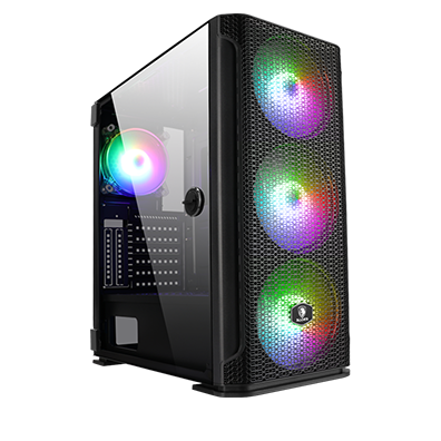 2092-SADES YU GAMING CASE WITH 04 RAINBOW FANS