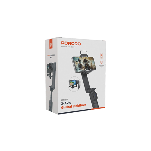 Thumbnail-Porodo LFS034 2-Axis Gimbal Stablizer - Black