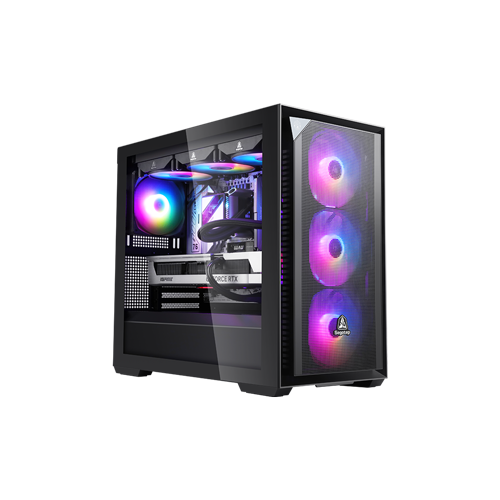 3566-Segotep Gank 360S Ape Mid - Tower Black with 04 RGB Fans