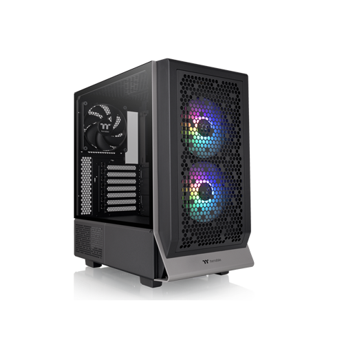 Thermaltake Ceres 300 TG ARGB Mid Tower Black Gaming Casing With 02 ARGB 140MM Fans & 01 Exhaust Fan image 1