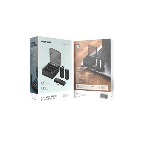Thumbnail-Green Lion 2 IN 1 Microphone Digital Display - Black