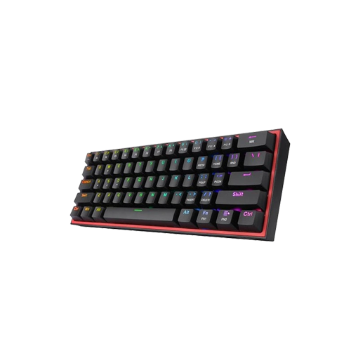 5628-Redragon Fizz RGB K617-RGB Black Keyboard with Red Line