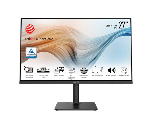 3391-MSI MODERN MD272QP WQHD 27'' IPS 75HZ MONITOR