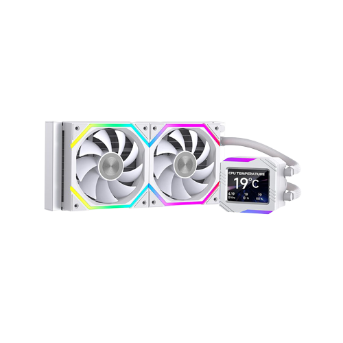 39312-Jungle Leopard Astroshel V2G 240 ARGB Liquid Cooler White