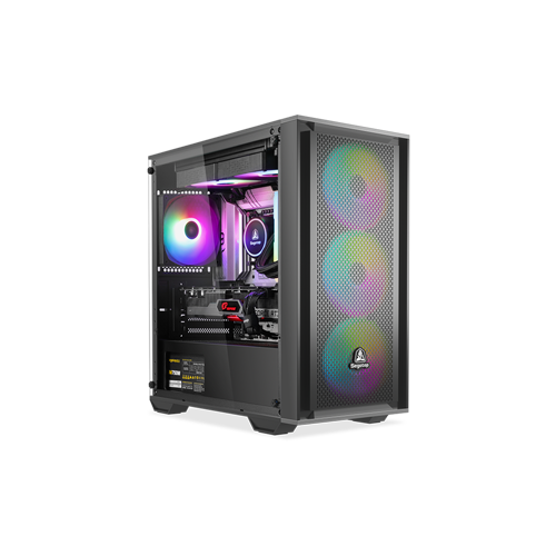 Segotep Gank 240S Mid - Tower Black With 04 RGB Fans image 1