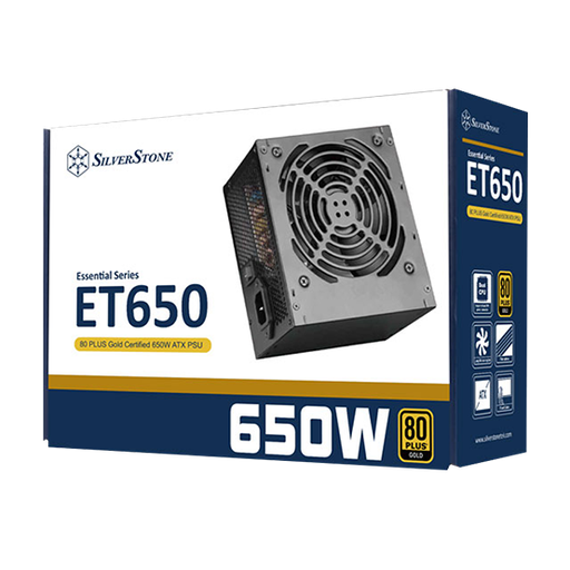 1559-SILVER STONE SST-ET650-G 80 PLUS GOLD 650W POWER SUPPLY