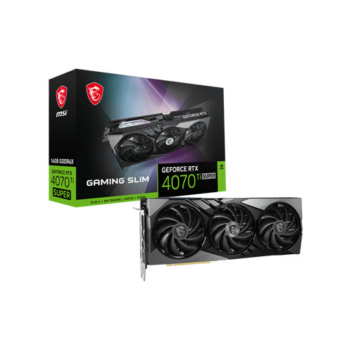 4358-MSI RTX 4070TI SUPER 16GB GAMING X SLIM GRAPHICS CARD