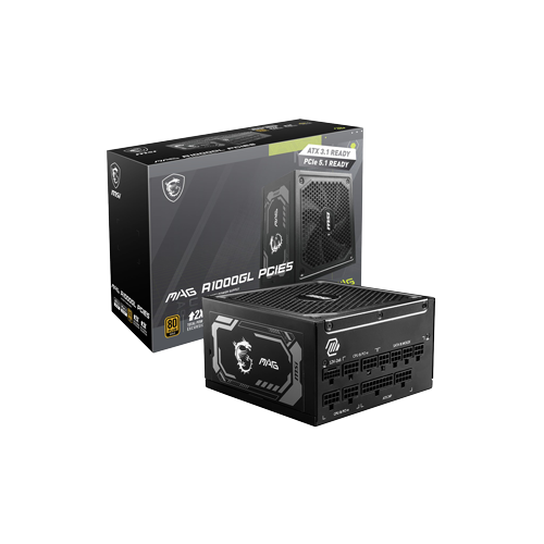 11211-MSI MAG A1000GL PCIE5 1000 WATT 80 Plus Gold Certified Fully Modular Power Supply