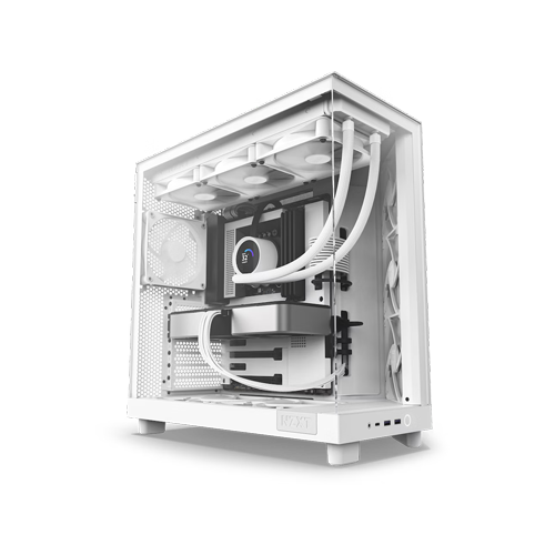 4095-Nzxt H6 Flow White Gaming Casing