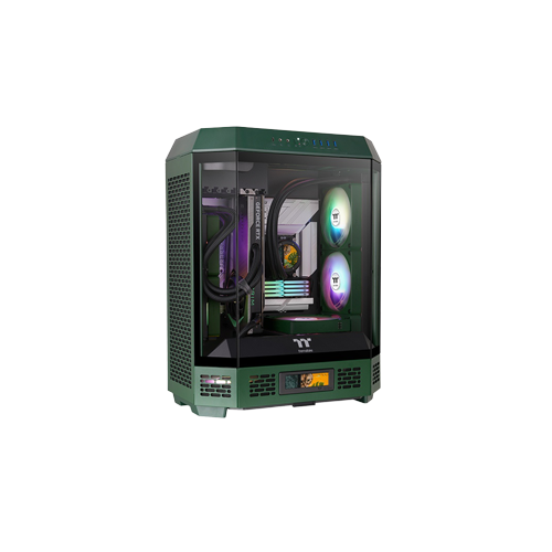 39606-Thermaltake The Tower 600 Mid-Tower Racing Green Gaming Case