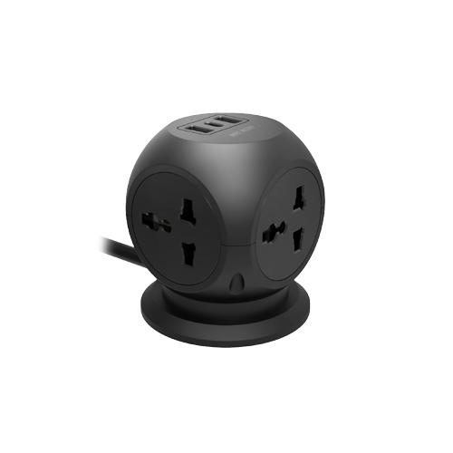 Green Lion MultiPort Desk Universal Socket - Black