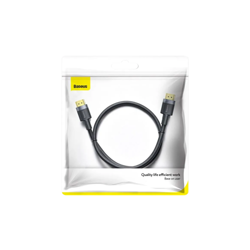 3388-Baseus Enjoyment Series 4KHD Male To 4KHD Male Adapter HDMI Cable 1m Dark Gray