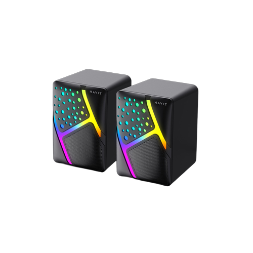 Thumbnail-HAVIT HV-SK763 2.0 RGB USB Black Speaker 