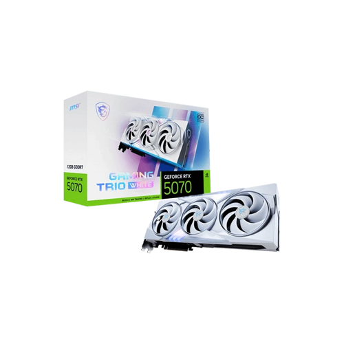 Thumbnail-MSI Geforce RTX 5070 Gaming Trio OC 12GB GDDR7X White Graphics Card