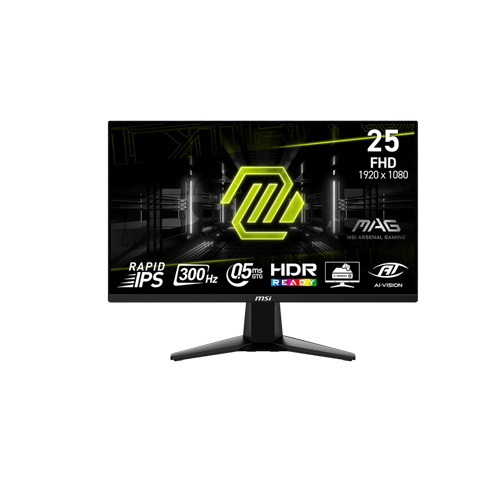 6976-MSI MAG 255XF 24.5” 300HZ FHD IPS MONITOR