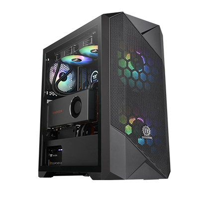 2159-Thermaltake Commander G33 TG Mid - Tower A-RGB Casing