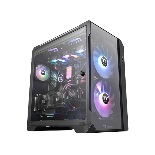 1653-Thermaltake View 51 TG Full - Tower A-RGB Black Gaming Casing With 03 ARGB Fans