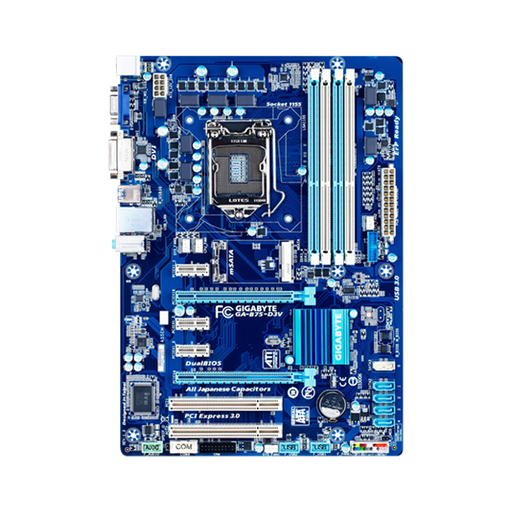 Gigabyte B75M-D3H 4 Ram Slot Gaming Motherboard(Used) image 1