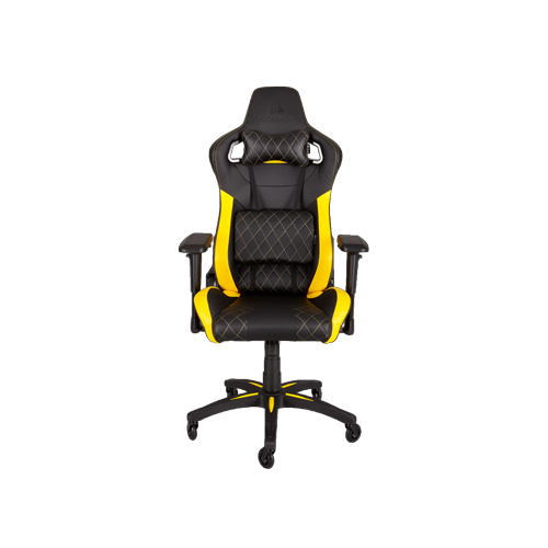 3197-CORSAIR T1 RACE BLACK & YELLOW GAMING CHAIR
