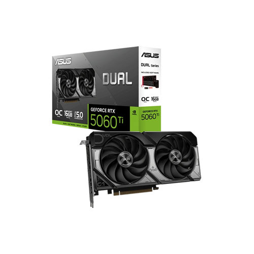 6865-ASUS Dual GeForce RTX 5060 TI 16GB GDDR7 OC Graphics Card
