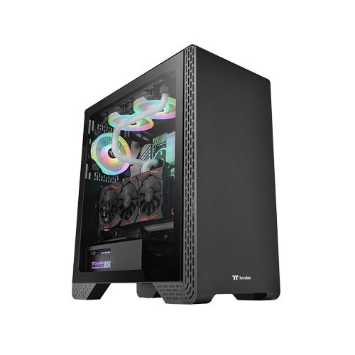 2038-Thermaltake S300 TG Mid - Tower Black Casing