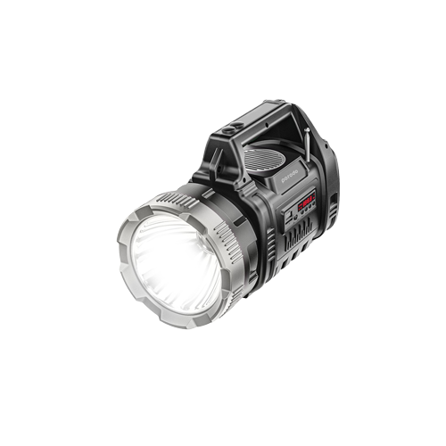 5029-Porodo LifeStyle Outdoor 10W 3 in 1 Flashlight with FM Radio and Bluetooth Speaker - Black