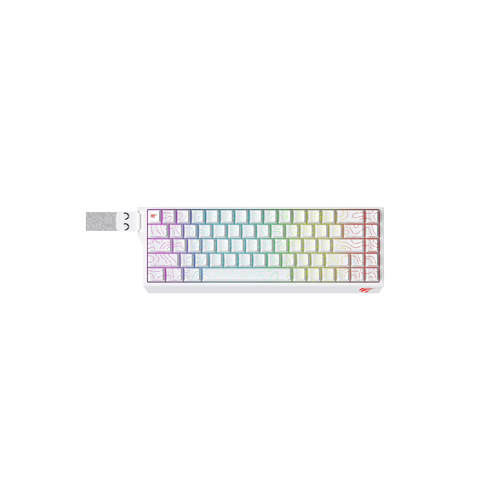 40157-HAVIT Contour KB922L RGB Backlit Mechanical Keyboard White
