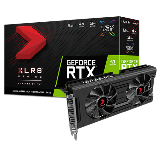 2196-PNY RTX 3050 8GB XLR8 GAMING REVEL EPIC-X RGB DUAL FAN EDITION