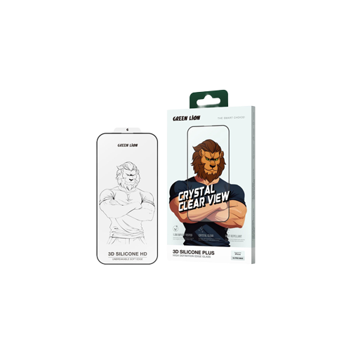 Thumbnail-Green Lion 3D Silicone Plus High Definition Edge Glass for iPhone 16 Pro Max - Clear