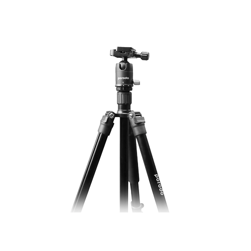 Thumbnail-Porodo Aluminium  Tripod with Ballhead - Black
