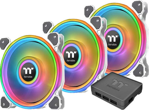 THERMALTAKE RING QUAD 12CM RGB WHITE FAN KIT image 1