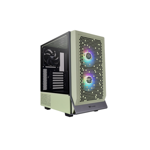 4298-Thermaltake Ceres 300 TG Mid - Tower A-RGB Matcha Green Gaming Casing With 02 ARGB 140MM Fans & 01 Exhaust Fan