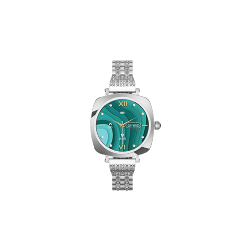 5013-Green Lion Leyla’s Smart Watch Amoled - Silver