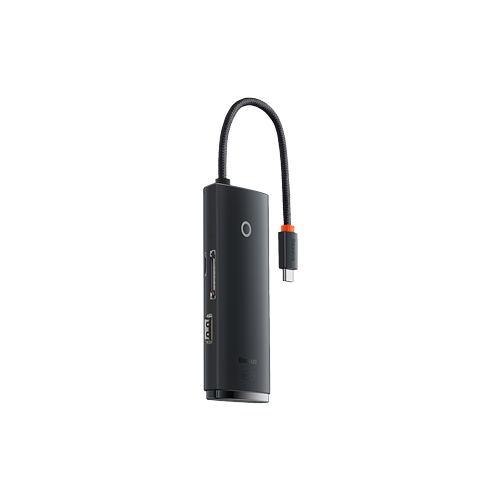 Thumbnail-Baseus 6 in 1 Lite / Air Joy Type-C HUB Docking Station (Type-C to HDMI+USB3.0*2+Type-C Data+SD/TF) Black – WKQX050001