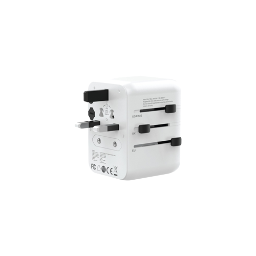Thumbnail-Green Lion 12W Universal Travel Adapter - White