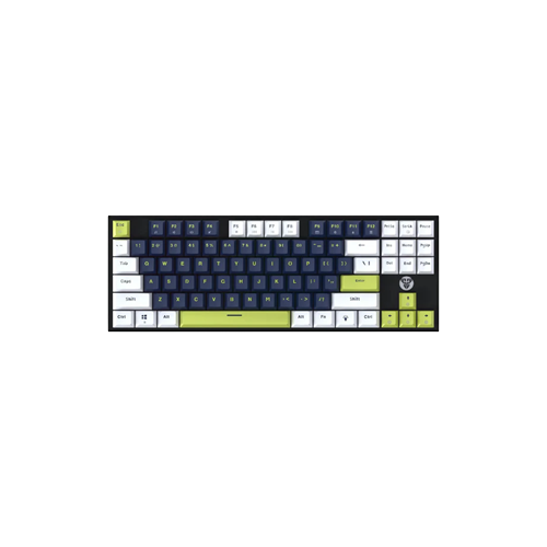 6731-Fantech MK877S Blue-White Gaming Wired Keyboard