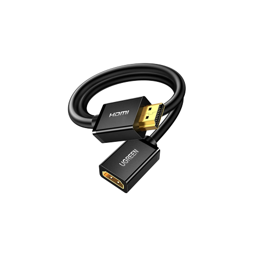 39320-UGREEN HDMI 0.5M Male to Female 4K Extension Cable Black