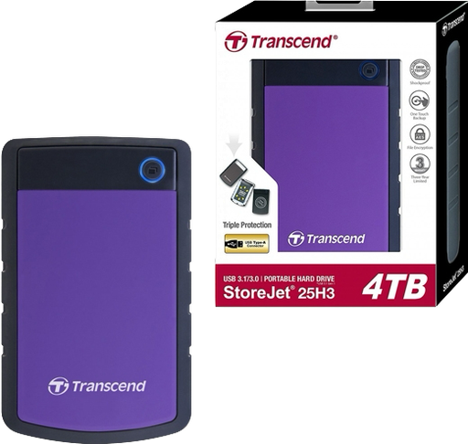 2556-Transcend 4TB USB 3.1 External Hard Drive