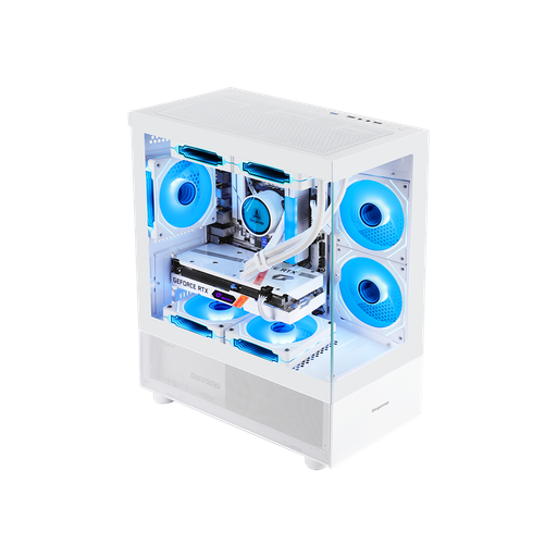 4156-Segotep Endura 240S Mid - Tower White With 03 RGB Fans