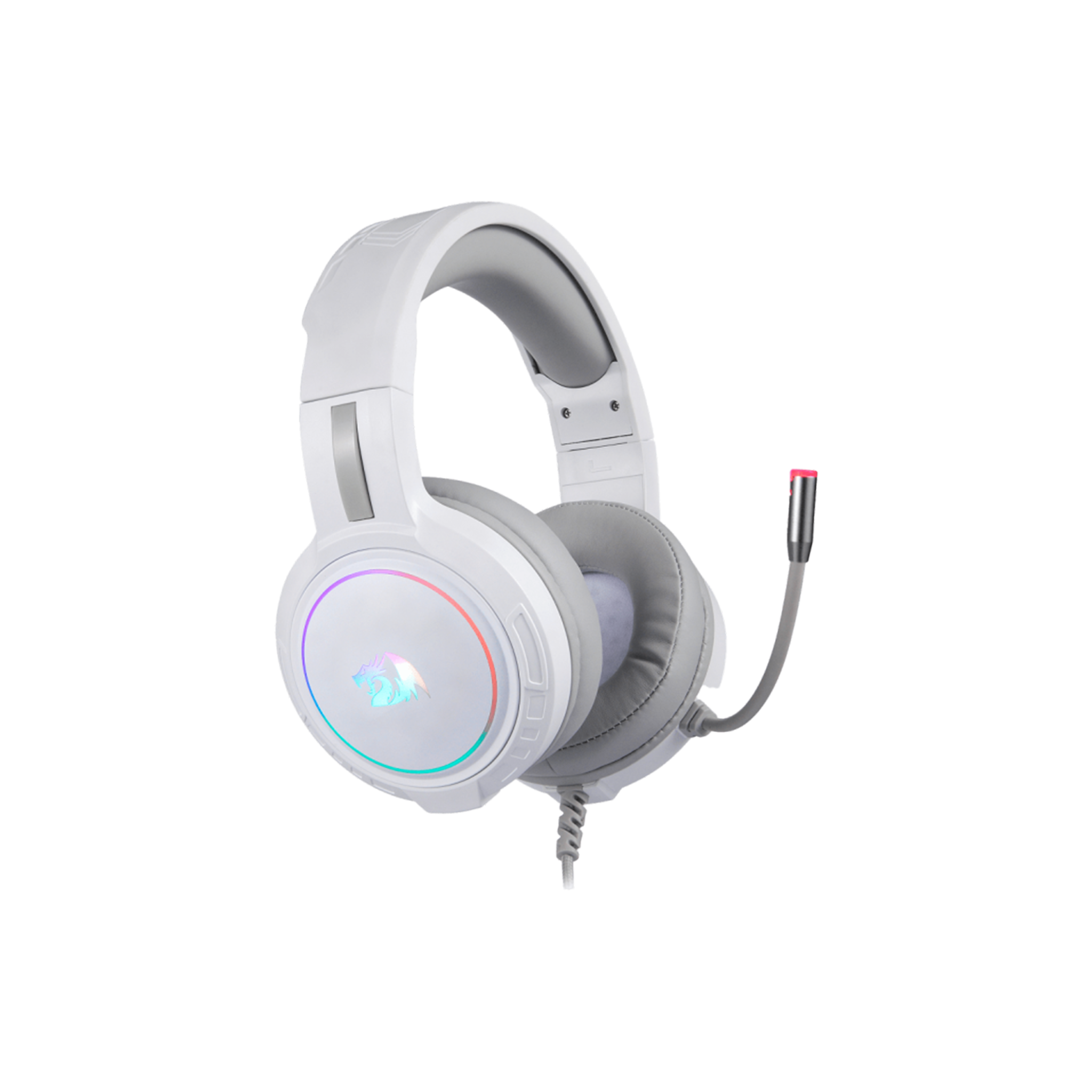 5457-Redragon MENTO H270 RGB Wired White Gaming Headset