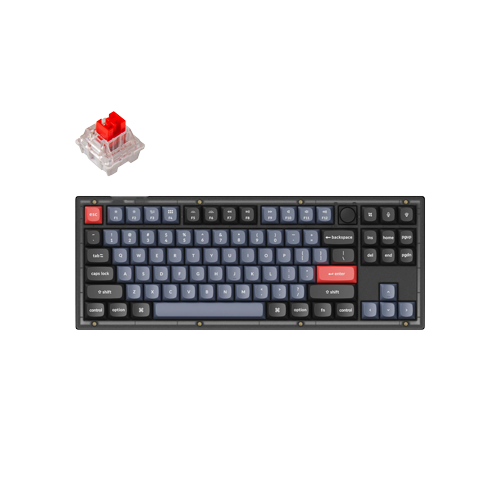 4193-Keychron V3 V3-D1 Red Switch RGB QMK Custom Mechanical Keyboard