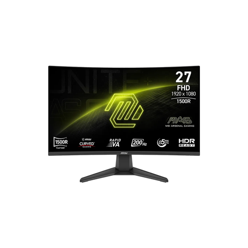 39334-MSI MAG 276CF E20 27'' inch FHD 200Hz 0.5ms AMD FreeSync Premium Curved Gaming Monitor