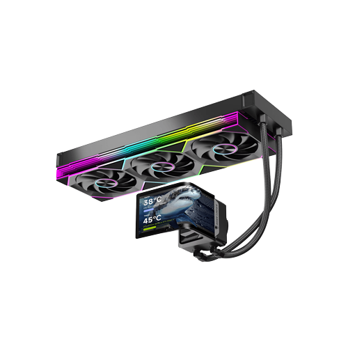 39316-Jungle Leopard Chill ARC CA360 ARGB Liquid Cooler Black With Curved Screen