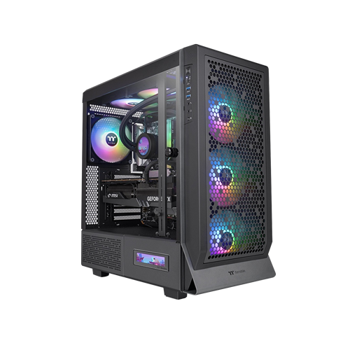 3477-Thermaltake Ceres 500 TG Mid - Tower Black Gaming Casing With 04 ARGB Fans