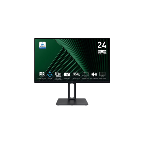 6994-MSI Pro MP245PG 23.8" Inch 100Hz 1ms FHD Ultra Slim Frameless Monitor With Adjustatble Stand