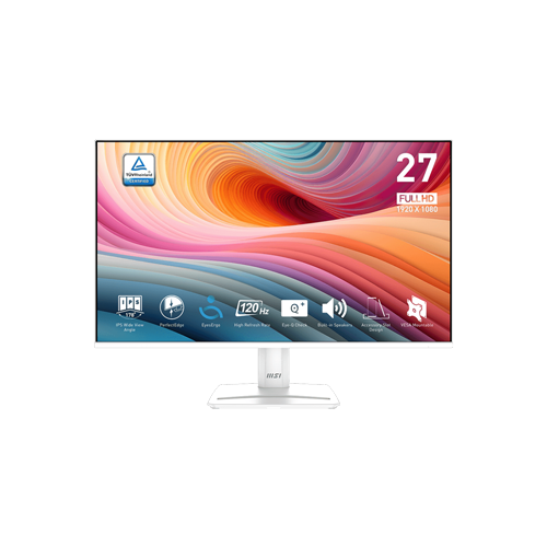 5487-MSI PRO MP275W E2 27” FHD 120HZ IPS Business Productivity White Monitor